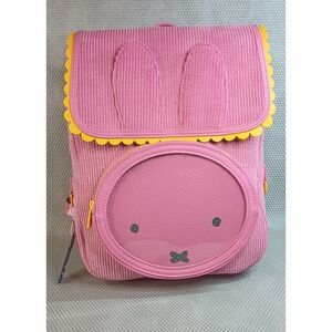 Miffy & Whatever! Pink Corduroy Backpack Scalloped Trim Dick Bruna New with Pin